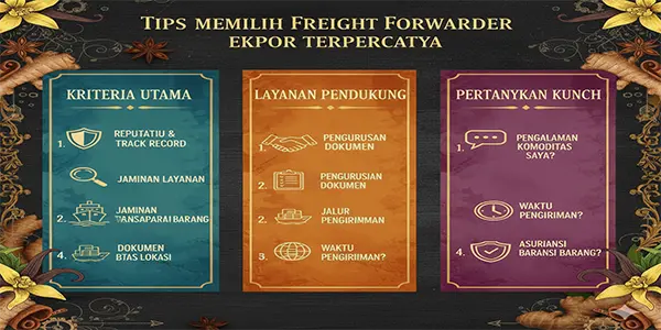 pilih freight forwarder ekspor